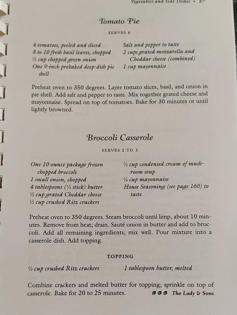 COOKBOOK: SAVANNAH COUNTRY